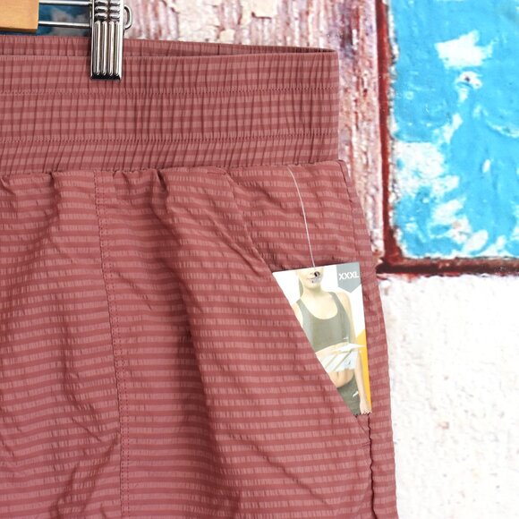 Women's Avia Hybrid Seersucker Hybrid Run Shorts XXXLARGE Smoky Rose NEW - Picture 3 of 9